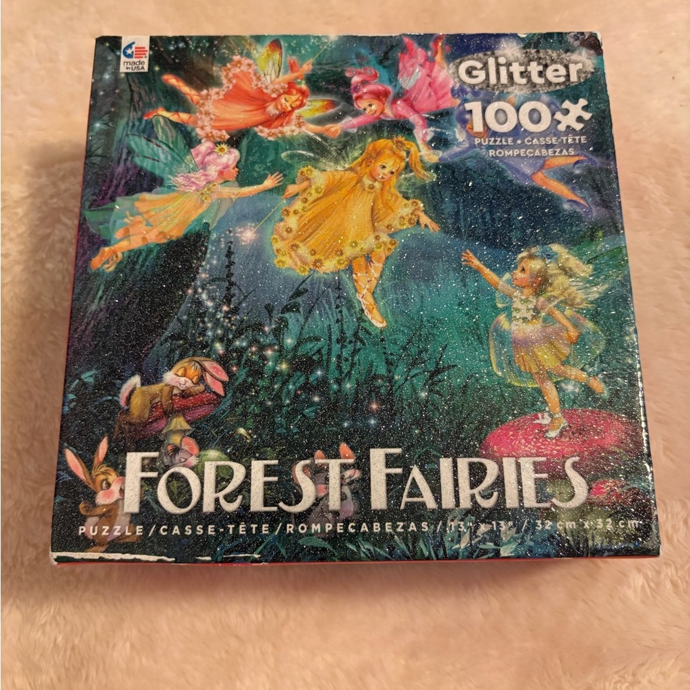 Forest Fairies Glitter Puzzle - 100 Pieces